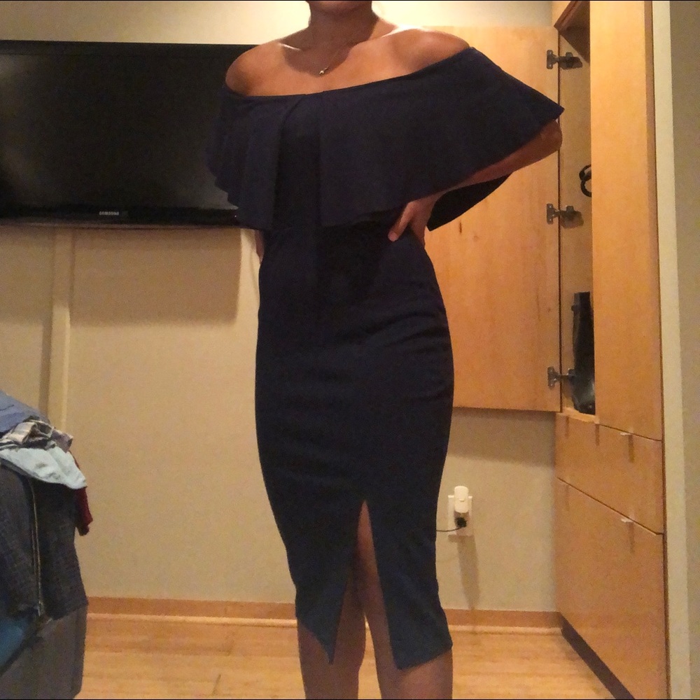 Navy blue, ASOS dress. Size US 8, UK 12.
